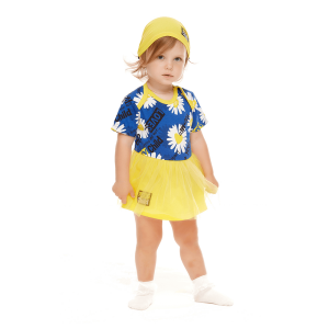 Боди с юбкой синий Любит - не любит