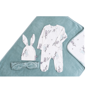 Комплект на выписку весна, мятный