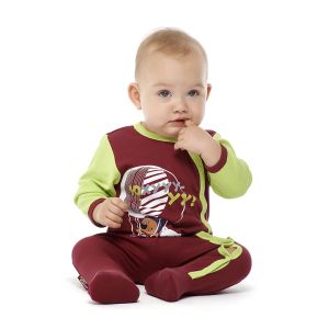 Комбинезон МИ-МИ-МИШКИ© бордовый Комбинезон МИ-МИ-МИШКИ© бордовый