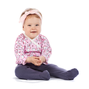 Ползунки Милые кролики серые