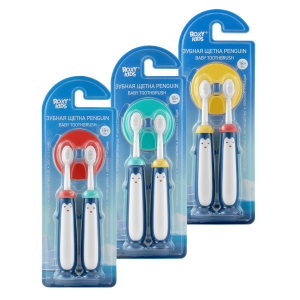 Набор зубных щёток ROXY-KIDS Пингвин, ультрамягкая
