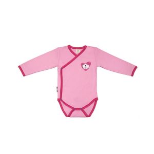 Боди с длинным рукавом Love розовый