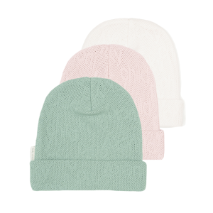 Комплект шапочек Ажур 3 шт. латте