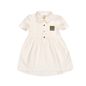 Платье Любит - не любит молочное поплин