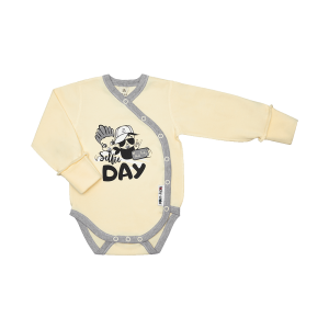 Боди Селфи с длинным рукавом экрю