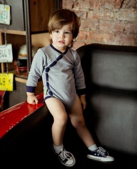 Боди Basic Sport серый