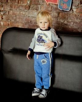 Брюки Basic Sport голубые футер