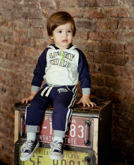 Брюки Basic Sport синие футер