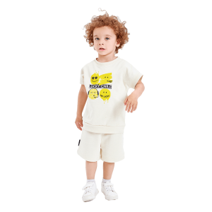 Комплект Оверсайз: футболка и шорты бежевый