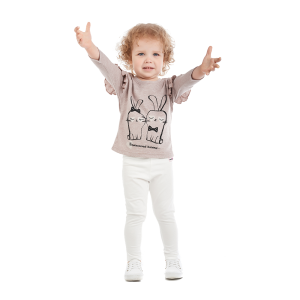 Лосины Любимая девочка Лето молочные