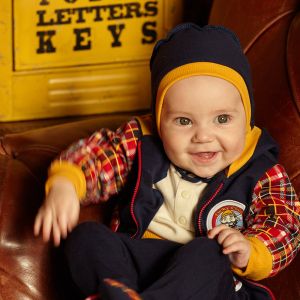 Чепчик синий Мужички футер Чепчик синий Мужички футер