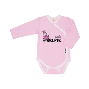 Боди Селфи с длинным рукавом розовый
