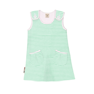 Сарафан Полоски бело-зелёный