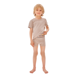 Комплект трусов-шорт 2 шт. бежевые-красные