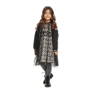 Платье Чёрное и белое клетка