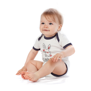 Боди Милые кролики молочный