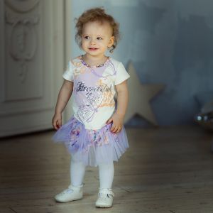 Платье Красотка с коротким рукавом молочное