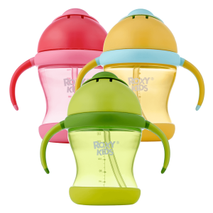 Поильник-непроливайка с трубочкой ROXY-KIDS 200 мл.