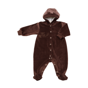 Комбинезон с капюшоном Ангелочки кофейный Комбинезон с капюшоном Ангелочки кофейный