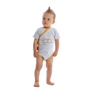 Комплект боди Витамин серые 2 шт.