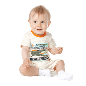 Полукомбинезон Крокодилы бежевый Полукомбинезон Крокодилы бежевый