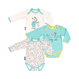 Комплект боди с длинным рукавом Зоопарк 3 шт.