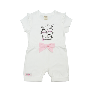 Полукомбинезон Любимая девочка Лето молочный