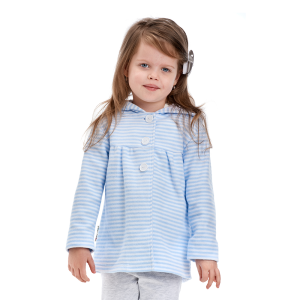 Куртка на подкладке Полоски бело-голубая