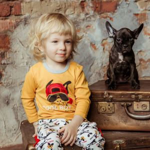 Футболка с длинным рукавом Крутой парень цветная