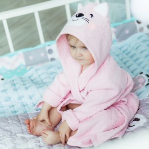 Халат Весёлое купание Котик розовый Халат Весёлое купание Котик розовый