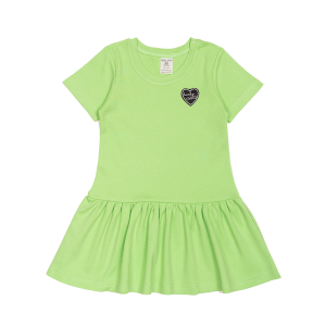 Платье Цветочки зелёное