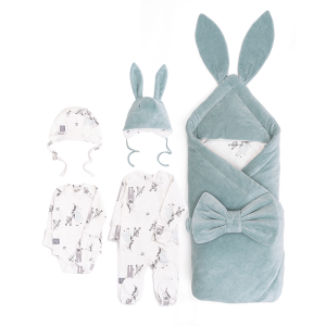 Комплект на выписку зима, мятный