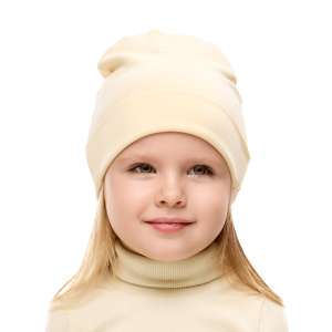 Шапка светло-жёлтая рибана