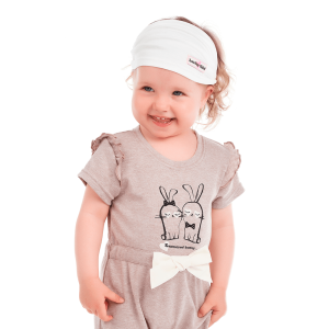 Комплект бандан Любимая девочка Лето 2 шт. бежевый