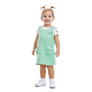 Сарафан Полоски зелёный