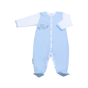 Комбинезон Ангелочки бело-голубой