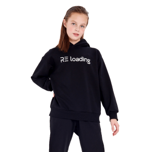 Толстовка с капюшоном Мама знает как! черная «RE Loading»