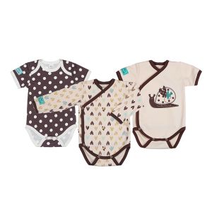 Комплект боди Улитки короткий и длинный рукав 3 шт.