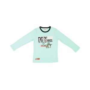 Футболка Крокодилы с длинным рукавом мятный