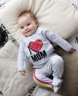 Ползунки с лампасами из футера девочка