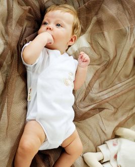 Боди с коротким рукавом Ангелочки белый Боди с коротким рукавом Ангелочки белый