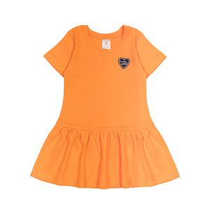 Платье Цветочки оранжевое