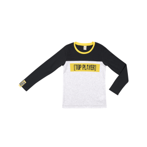 Футболка длинный рукав Пазл серая