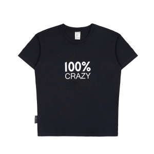 Футболка Мама знает как! черная «100% CRAZY» Футболка Мама знает как! черная «100% CRAZY»