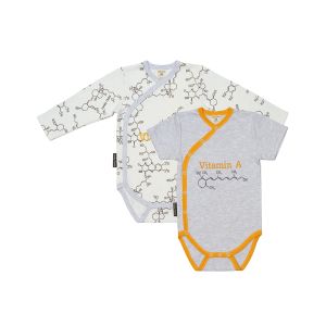 Комплект боди Витамин серые 2 шт.