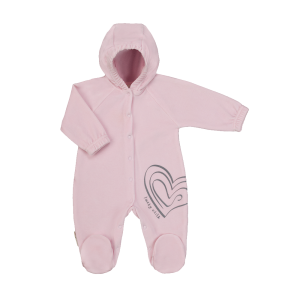 Комбинезон с капюшоном Велюр розовый