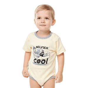 Боди Селфи короткий рукав экрю