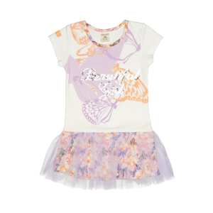 Платье Красотка с коротким рукавом молочное