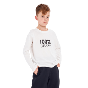 Лонгслив Мама знает как! молочный «100% CRAZY»