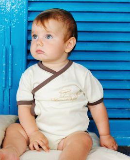 Боди с коротким рукавом Ангелочки молочный 